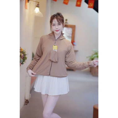 Áo chống nắng cánh dơi 2 lớp thun lạnh mềm mát, tặng khẩu trang UV, chỉ 132.000₫