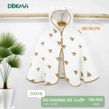 Áo Chống Nắng Cánh Dơi Dokma 9-19kg Đáng Yêu, Điệu Đà Cho Bé DS519 DA2.170