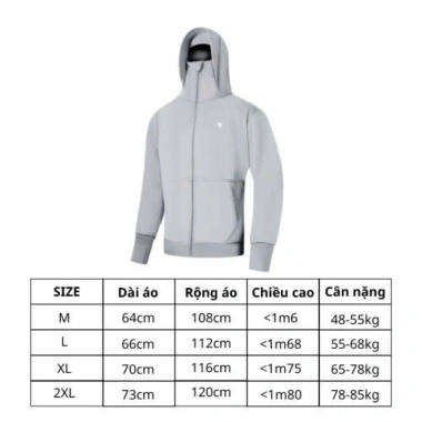 Áo chống nắng nam 2 lớp che trán Zahan UPF50+ vải thoáng khí thấm hút mồ hôi 9