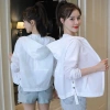 Áo chống nắng ngắn tay tím siêu mỏng, phong cách Hàn Quốc mùa hè, giá ưu đãi 198k 2
