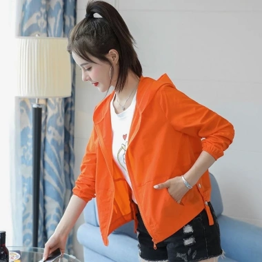 Áo chống nắng ngắn tay tím siêu mỏng, phong cách Hàn Quốc mùa hè, giá ưu đãi 198k 4
