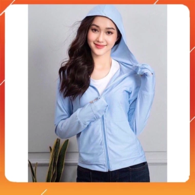 Áo Chống Nắng Nữ 1 Lớp Cao Cổ Túi Khóa Siêu Mát, UV, Size XL 52-62kg - 65.000đ