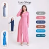 Áo chống nắng nữ 2 lớp dài Lisa M41 – Váy áo choàng liền thân vải thông hơi, giảm giá 4