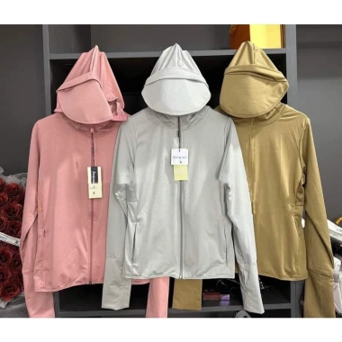 Áo Chống Nắng Nữ 2 Lớp Mũ Lưỡi Trai, Lưới Tản Nhiệt, Chống UV, Giá 99.000 VND