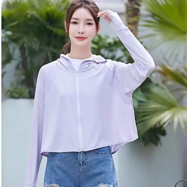 Áo Chống Nắng Nữ AN05 Rose - Áo Khoác Ôm Body UPF 50+ Chất Băng Lụa