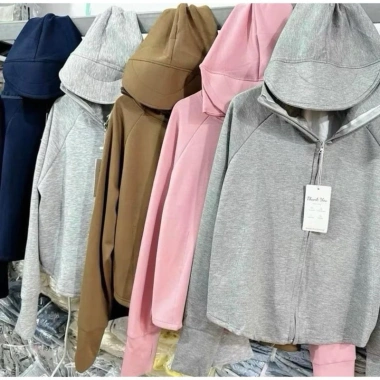 Áo Chống Nắng Nữ Cánh Dơi Croptop Mũ Vành Rộng Umi Cotton Cao Cấp Chống UV Dày Dặn, Trẻ Trung