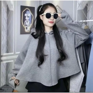 Áo Chống Nắng Nữ Cánh Dơi Croptop Mũ Vành Rộng Umi Cotton Cao Cấp Chống UV Dày Dặn, Trẻ Trung