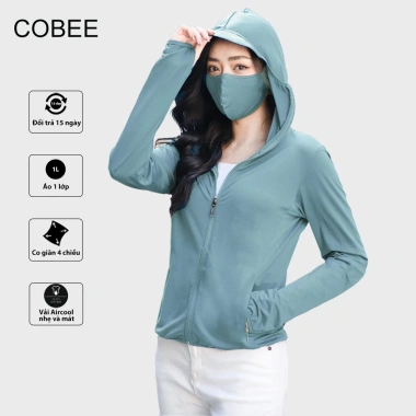 Áo chống nắng nữ cao cấp thun lạnh Aircool dáng ngắn COBEE CB09 - Chống UV, chỉ 99k