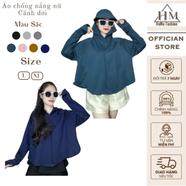 Áo Chống Nắng Nữ Ngắn Dáng Rộng Cánh Dơi Vải Umi Cao Cấp, Thoáng Mát Co Giãn 4 Chiều, Chống UV - Giá 81.600 VND