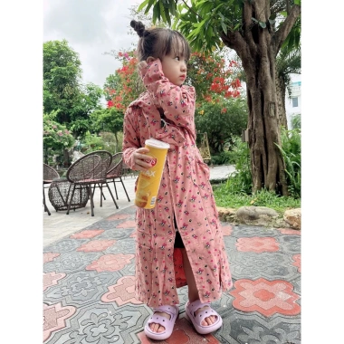 Áo chống nắng toàn thân bé 2 lớp vải lanh Nhật thoáng mát - Giá ưu đãi 225.000₫ 4