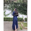 Áo chống nắng toàn thân nữ vải lanh + bò jean 2-3 lớp, dài kín chân - 369k 5