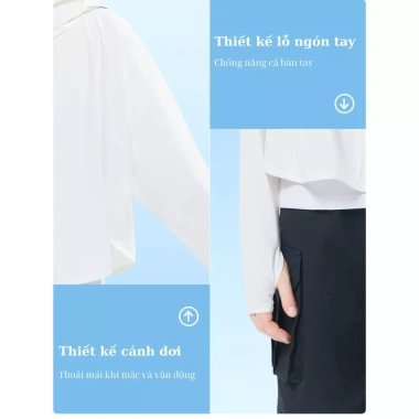 Áo chống nắng trẻ em BabyloveGO thân ngắn vải Ice Text làm mát tức thì phù hợp 1-10 tuổi giá ưu đãi 229.000 VND 4