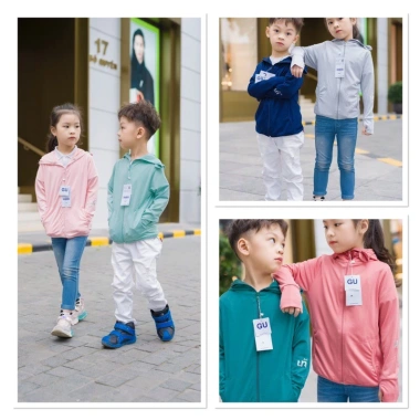 Áo chống nắng UV Lycra cho bé gái & bé trai, miễn ship, size 10-35kg, giá 59.000₫ 3