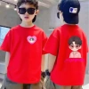 Áo cổ điển bé trai họa tiết ngắn tay Unisex mùa hè 2.025 - chất bông, giá 99.999đ 5