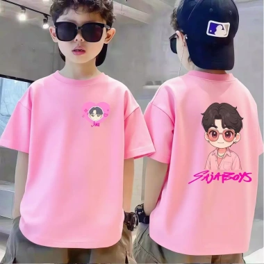 Áo cổ điển bé trai họa tiết ngắn tay Unisex mùa hè 2.025 - chất bông, giá 99.999đ