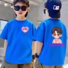 Áo cổ điển bé trai họa tiết ngắn tay Unisex mùa hè 2.025 - chất bông, giá 99.999đ 8