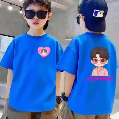Áo cổ điển bé trai họa tiết ngắn tay Unisex mùa hè 2.025 - chất bông, giá 99.999đ