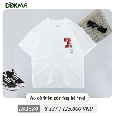 Áo Cổ Tròn Cộc Tay Dokma Bé Trai Cotton Dáng Thể Thao 25-42kg Giá 115k Giảm Đến 144.9k 6