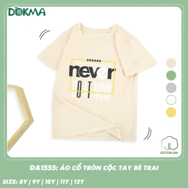 Áo Cổ Tròn Cộc Tay Dokma Bé Trai Cotton Dáng Thể Thao 25-42kg Giá 115k Giảm Đến 144.9k 9