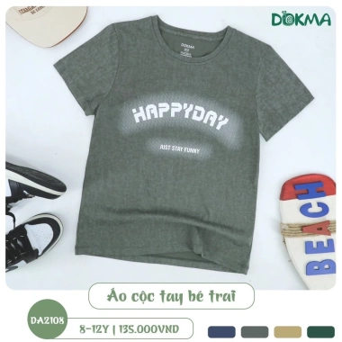 Áo Cổ Tròn Cotton Cộc Tay Bé Trai 25-42kg Phối Chữ Đa Mẫu DA1.507 DA1.555 DA2.108 DA2.869 Giá Ưu Đãi 115.000₫ 4