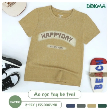 Áo Cổ Tròn Cotton Cộc Tay Bé Trai 25-42kg Phối Chữ Đa Mẫu DA1.507 DA1.555 DA2.108 DA2.869 Giá Ưu Đãi 115.000₫ 9