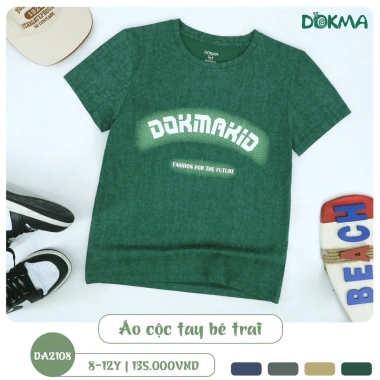 Áo Cổ Tròn Cotton Cộc Tay Bé Trai 25-42kg Phối Chữ Đa Mẫu DA1.507 DA1.555 DA2.108 DA2.869 Giá Ưu Đãi 115.000₫ 10