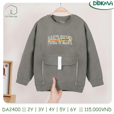 Áo Cổ Tròn Dài Tay Mùa Thu Bé Trai 11-25kg Dokma DA2.400 DA2.401 Giá ưu đãi 99.000đ 8