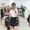 Áo cổ vuông tay ngắn thêu chữ, zip xịn, nhiều màu - Giá chỉ 79.350₫ 9