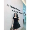Áo cổ vuông tay ngắn thêu chữ, zip xịn, nhiều màu - Giá chỉ 79.350₫ 10