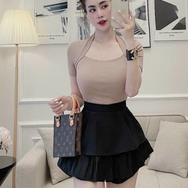 Áo cổ vuông tiểu thư tay ngắn khoét cộc, đa màu - Giá chỉ 75.900 VND, giảm mạnh