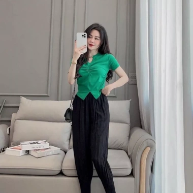 Áo cổ xích rúm ngực vạt xinh - Giá chỉ 103.500 VND, giảm mạnh, thời trang nữ trẻ 4