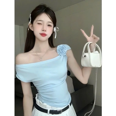 Áo cộc croptop mùa hè nữ NGOMINH SP266 lệch vai đính hoa co giãn, giảm còn 109k 10 Áo cộc croptop mùa hè nữ NGOMINH SP266 lệch vai đính hoa co giãn, giảm còn 109k 10