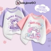 Áo cộc tay bé gái BabyloveGO cotton thoáng mát, in hình Kuromi - Giá ưu đãi 119k