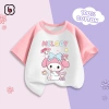 Áo cộc tay bé gái BabyloveGO cotton thoáng mát, in hình Kuromi - Giá ưu đãi 119k 9