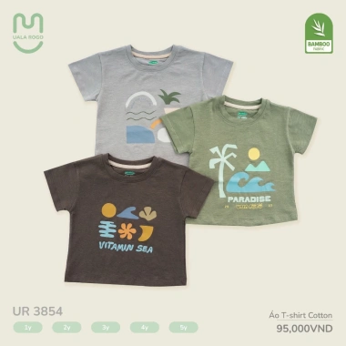 Áo cộc tay bé trai Uala hoạ tiết đáng yêu size 9-24kg 1-5Y giảm còn 95.000đ 5