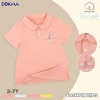 Áo cộc tay cổ sen bé gái 13-22kg thời trang Dokma giảm giá 119k 4