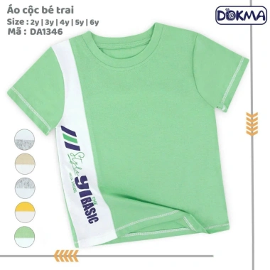 Áo cộc tay cổ tròn bé trai cotton 11-22kg 2-6 tuổi - Giảm giá 75.000 VND 6