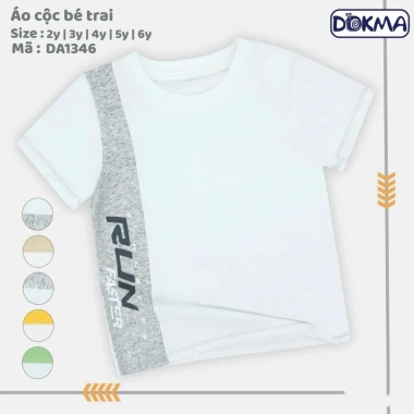 Áo cộc tay cổ tròn bé trai cotton 11-22kg 2-6 tuổi - Giảm giá 75.000 VND 9