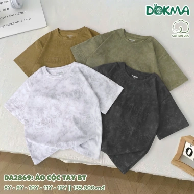 Áo cộc tay cổ tròn bé trai Dokma 25-42kg (8-12Y) thể thao, giảm giá chỉ 125.000đ 6
