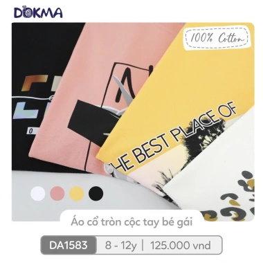 Áo cộc tay cotton bé gái 25-42kg 8-12Y - Dokma DA1.583/DA2.964, giá 125.000₫