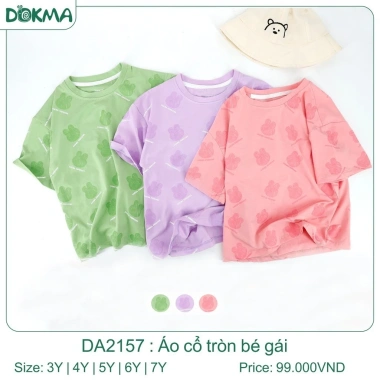 Áo Cộc Tay Cotton Thời Trang Bé 11-25kg – Dokma DA2.093, DA2.157 Giảm 15%