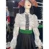 Áo cóm cổ sóng lụa mềm trắng 2 cánh bươm tay tơ dài xoè - Thiết kế bấm hoa, phong cách dân tộc Thái, giá 300.000₫ 3