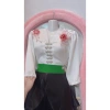 Áo cóm cổ V lụa mềm trắng nẹp tay lỡ hoa đôi hồng, áo dân tộc Thái giá 320k 3