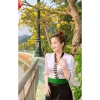 Áo cóm cổ V phi bóng tay lỡ - Thiết kế dân tộc Thái, giảm còn 180.000 VND