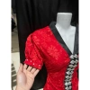 Áo cóm cổ V vải xốp tay cộc, phong cách dâm tộc thái – Giảm còn 200.000đ 5