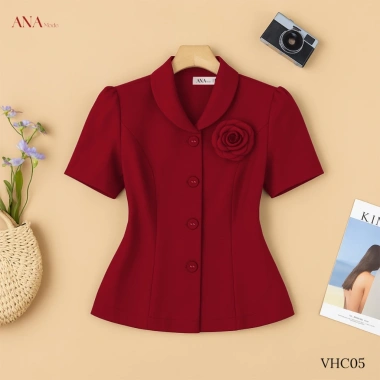 Áo công sở nữ ANA Mode cotton lạnh AK25VHC05 - Giá ưu đãi 320.000₫, quà Tết tặng mẹ
