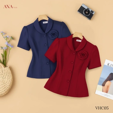 Áo công sở nữ ANA Mode cotton lạnh AK25VHC05 - Giá ưu đãi 320.000₫, quà Tết tặng mẹ