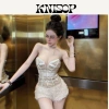 Áo corset ren nữ cúp ngực ôm eo đính nút, kèm chân váy quần dự tiệc sang chảnh 319k 4