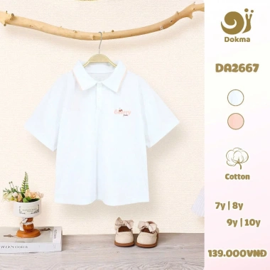 Áo Cotton Cổ Sen Cộc Tay Bé Gái 8-12Y (25-36kg) DOKMA DA1.503 DA2.178 DA2.667 129k 9