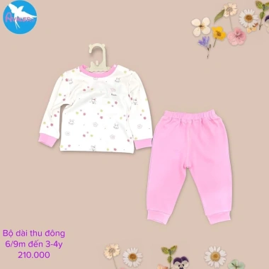 Áo Cotton Cổ Tròn Dài Tay Cài Vai Thu Đông Avaler Hoạ Tiết Dễ Thương 8-14kg